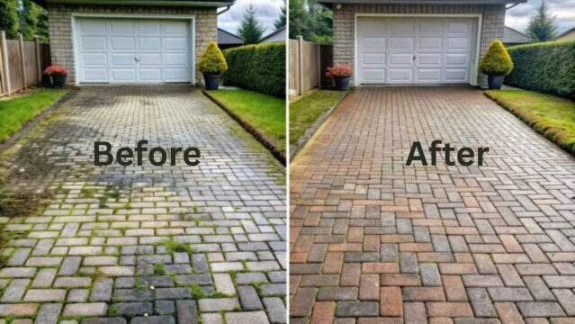 Before pressure washing services in Australia